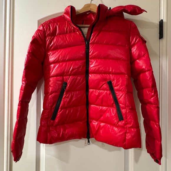 Moncler Red Puffer Jacket - Picture 1 of 10